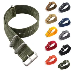 High Quality Nylon Watch Band Waterproof Wrist Strap Military Casual Watchbands18mm 20mm 22mm Replacemen Army Green Sport Straps