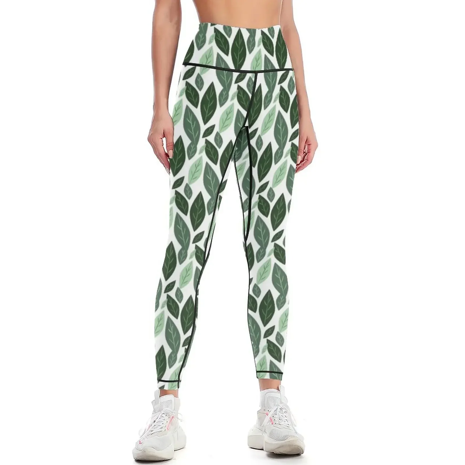 

Green Leaves Leggings Jogger pants sport legging Fitness's gym clothes Pants sport Womens Leggings