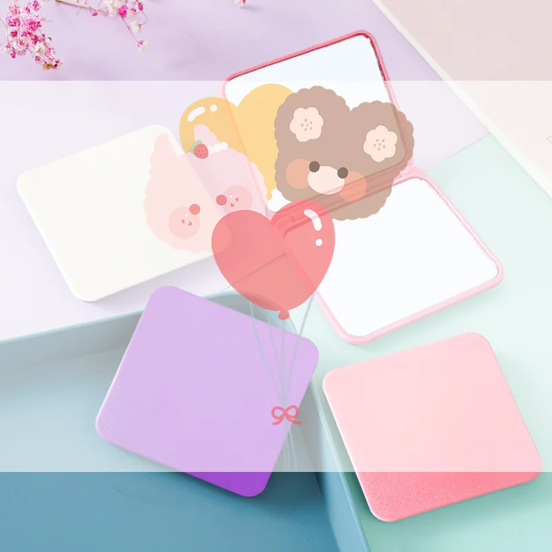 Folding Makeup Mirror High-Definition Portable Pocket Mirror Double-Side Women Makeup Mirror Rectangle Cosmetic Make Up Vanity