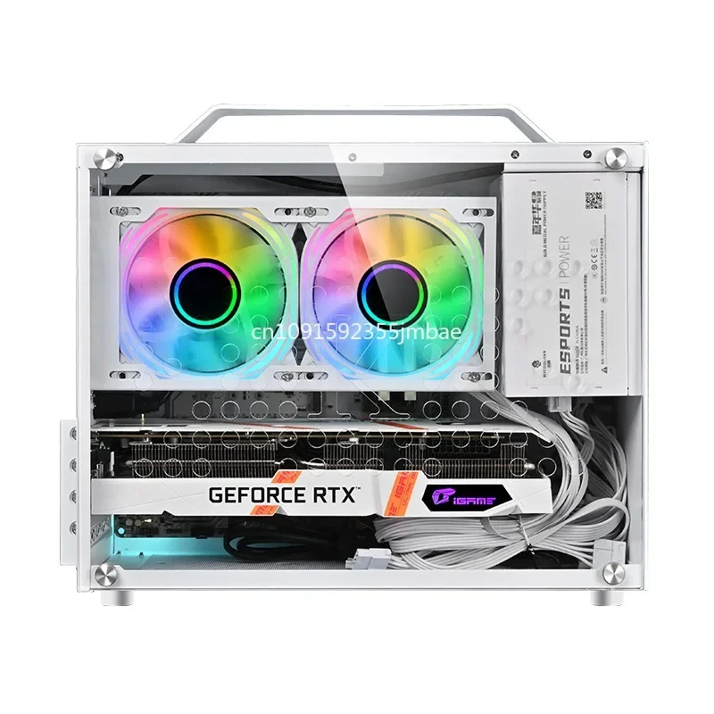 

MINI White, Portable Compact Portable ITX/MATX Side Water-Cooled Desktop Mini Computer In Stock