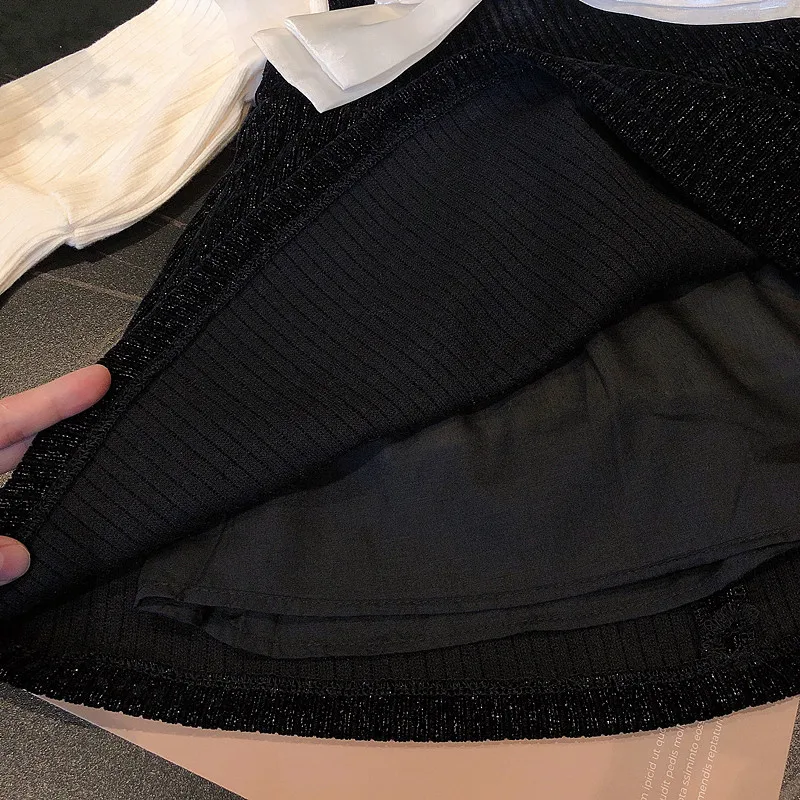 Mädchen Langarm Weiches Tüll-Prinzessinnenkleid Kinder Puffrock Zweiteiliges Innenset Atmungsaktives Bequemes Babykleid Casual – Detail 9