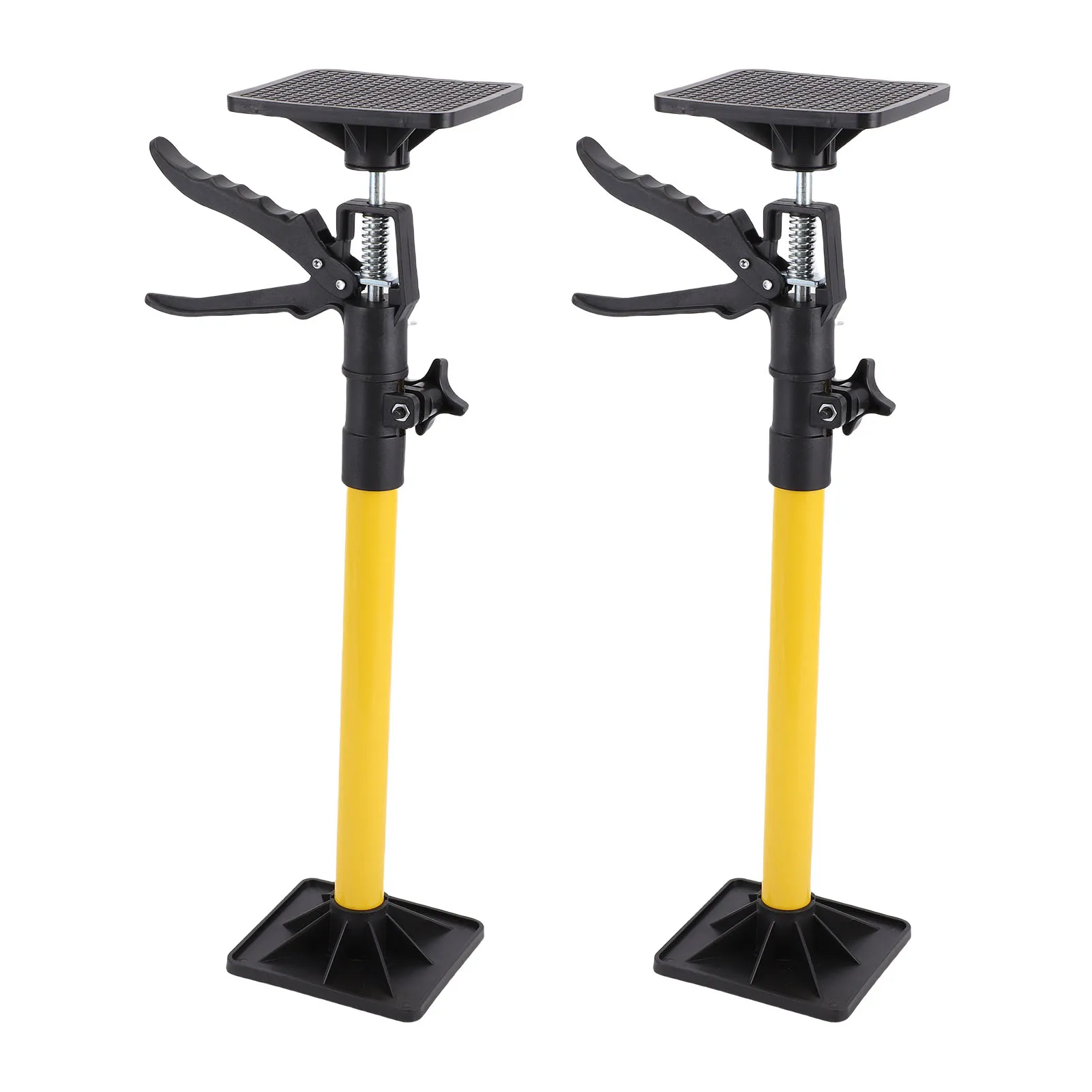 2 Sets Cabinet Jacks Metal Telescopic Support Pole for Cupboard Bathroom Cabinet Installation 50-115cm Yellow Cabinet Jacks