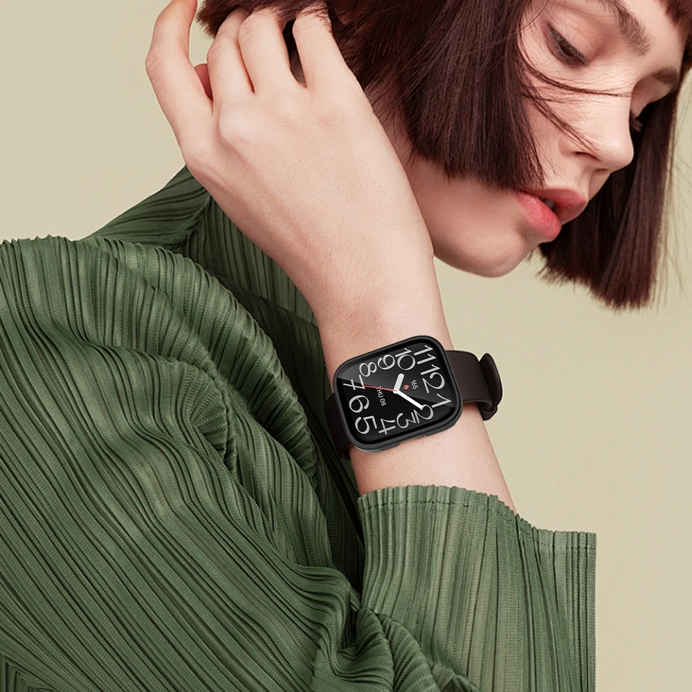 PC+Glass for Amazfit Bip 5 Unity Case Smart Watch Screen Protector All Around Cover Protective Bumpers for Amazfit Bip 5 Unity