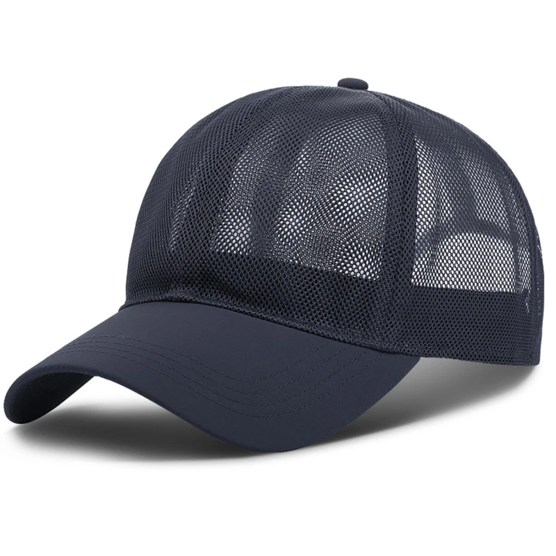 Summer Full Mesh Baseball Cap Men Women Hollow Out Breathable Quick Dry Cooling Sunscreen Outdoor Peaked Hat