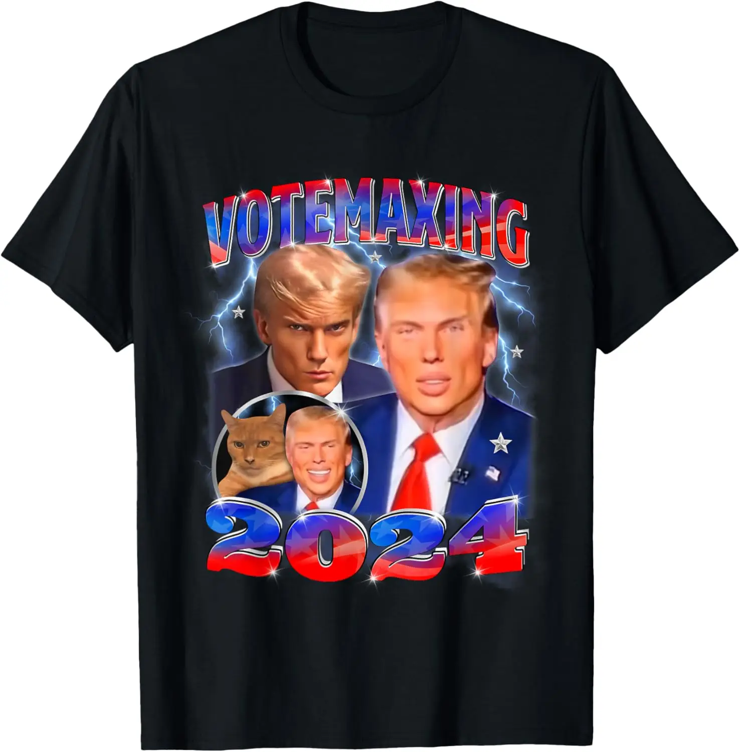 Trump VoteMaxing 2024 LooksMaxxing Funny Mewing Meme T-Shirt,Leisure and comfortable