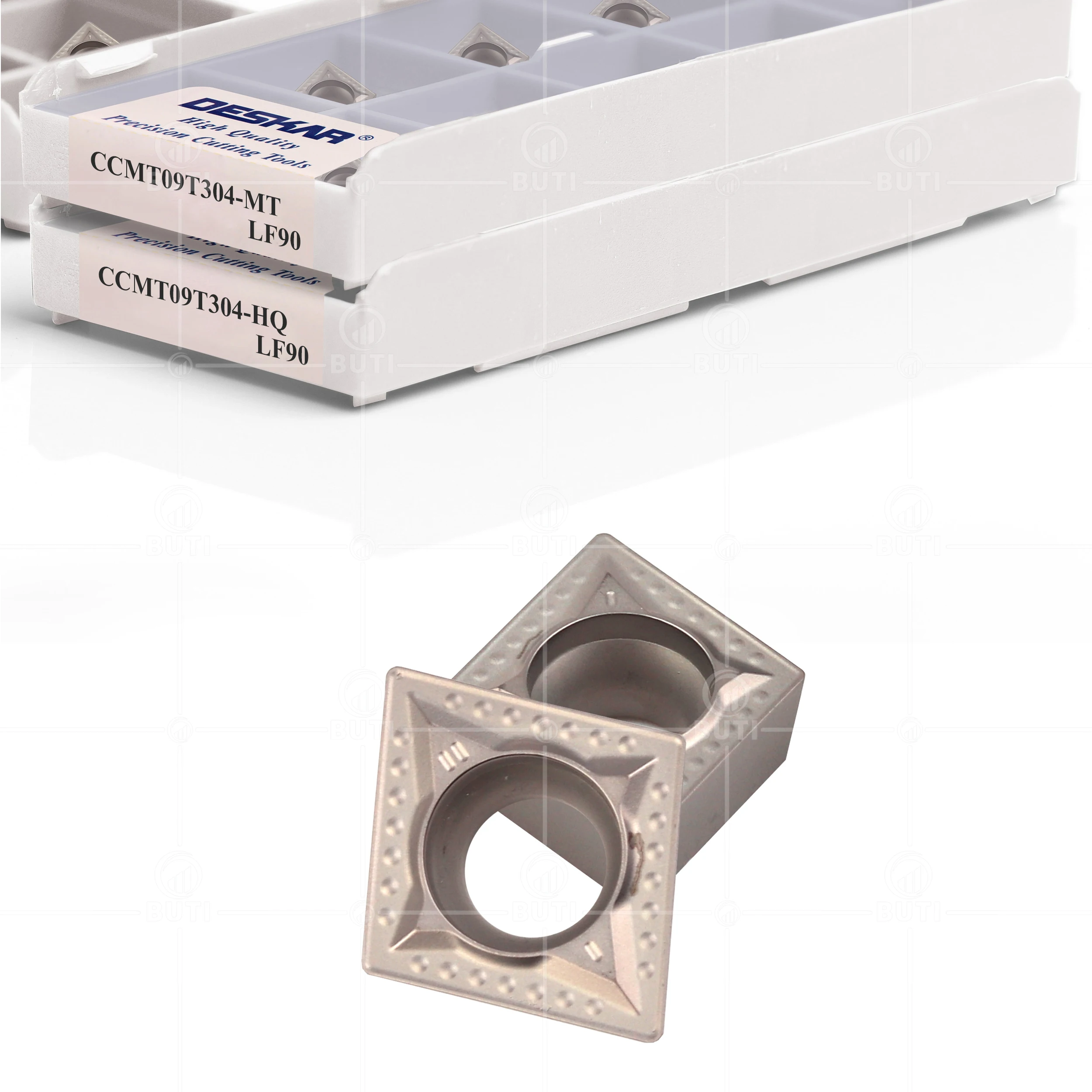 Imagem -03 - Deskar-cnc Torno Cortador de Corte Inserções Cermet Ferramentas de Torneamento 100 Original Ccmt060204 Ccmt09t304 Ccmt09t308 fg hq mt tc ps Lf90