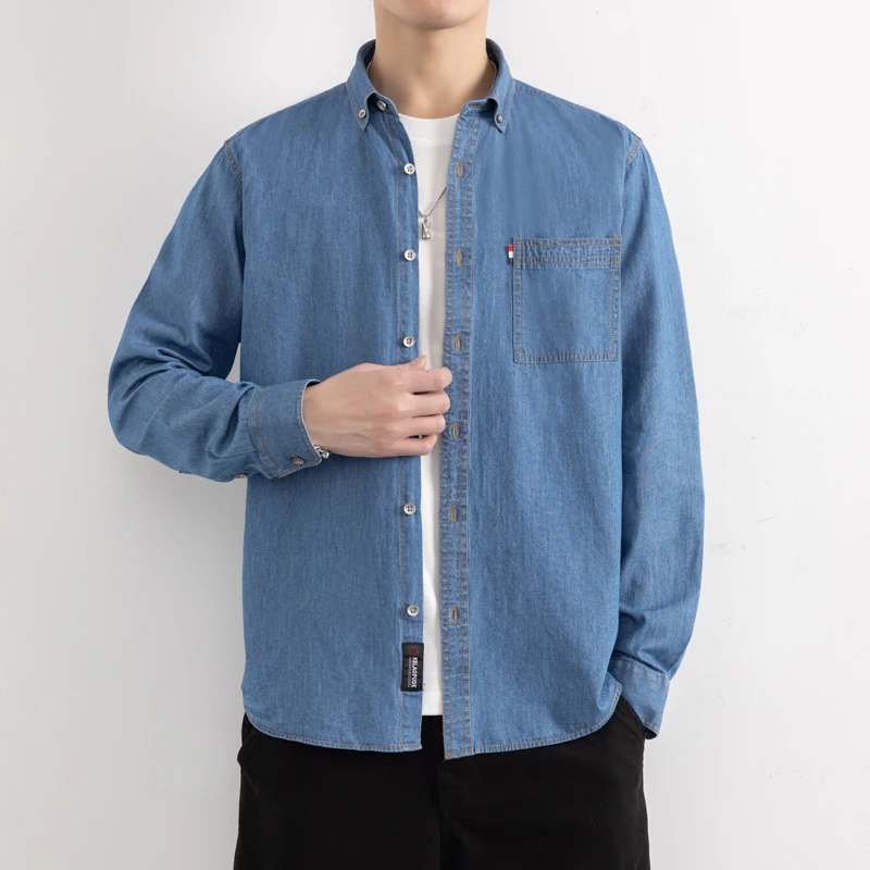 2026 Autumn Men's Fashion Casual Trend Pure Cotton Denim Jacket Lightweight Style