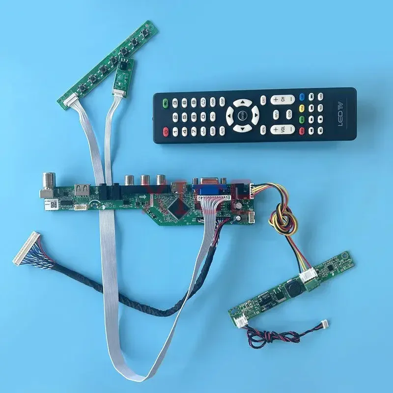 Carte contrôleur de pilote LCD pour moniteur de signal TV analogique, kit de 30 broches, 21.5 pouces, VGA, HDMI, AV, USB, 1920x1080, LVDS, M215HGE, M215HGJ, M215HGK