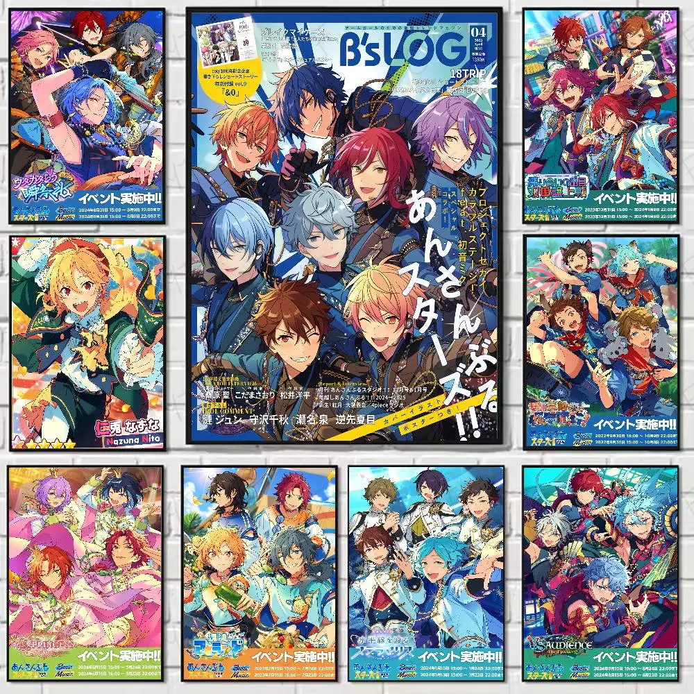 

Cool E-Ensemble Stars Poster Home Living Bed Room Bar Hallway Sticky Wall Art Printing Waterproof Aesthetic Decor