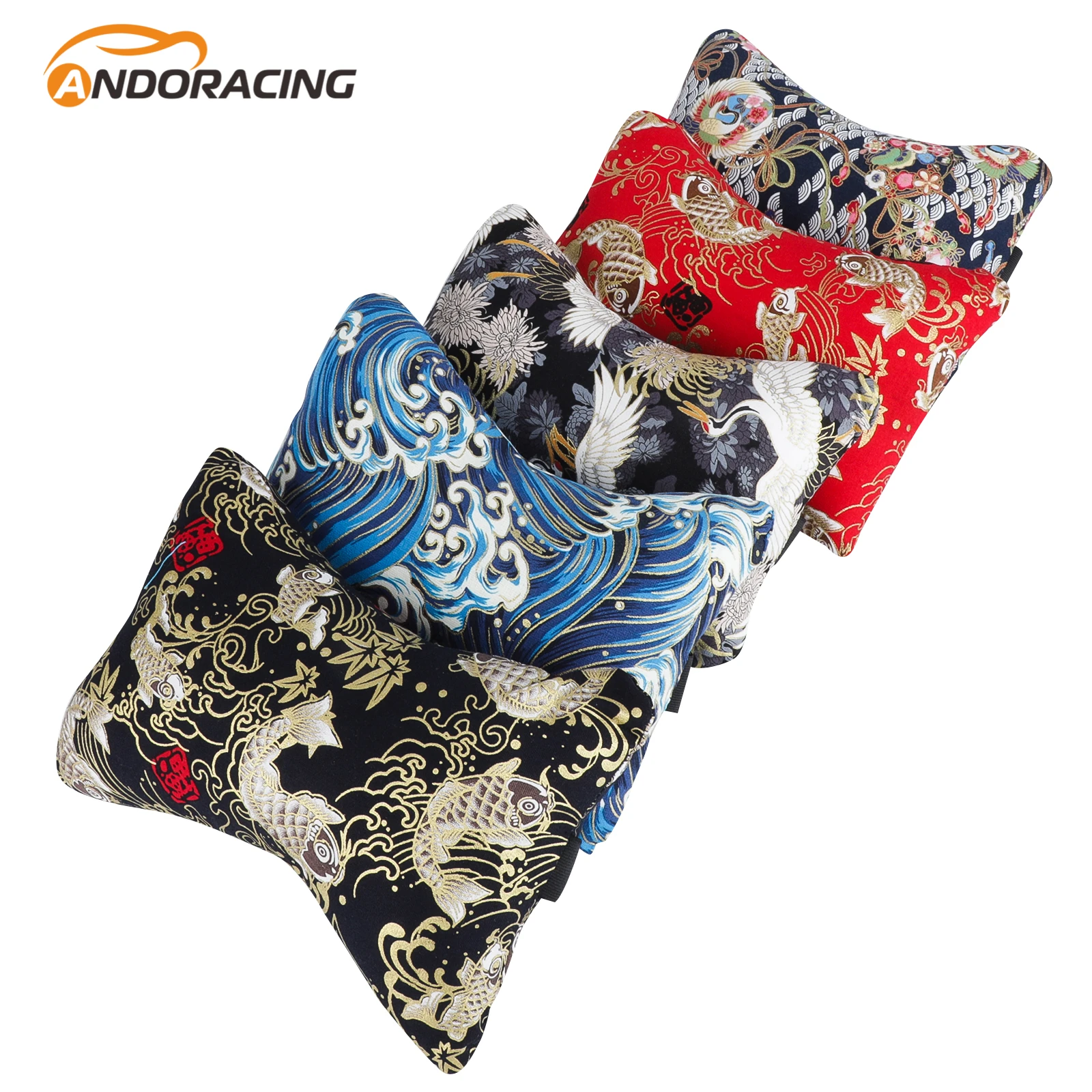 

Car Neck Pillows Car Headrest Japan Ukiyo-e Head And Neck Rest Cushion Support Seat Universal Backrest Safety Pillow