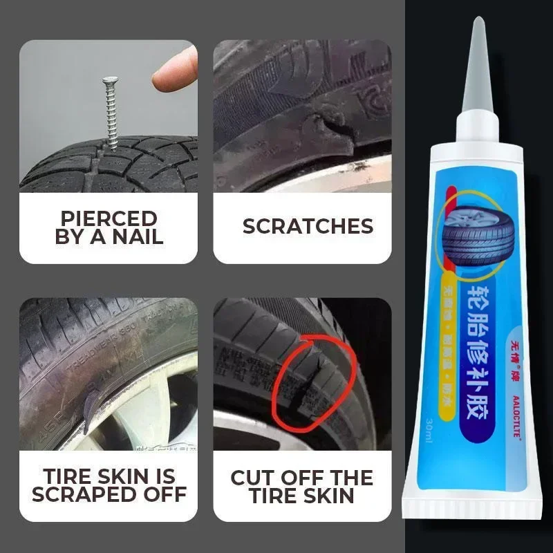 Tire Repair Black Glue Powerful Rubber Wear Resistant Non-Corrosive Instant Adhesive Multi-Functional Tire Crack Repair Glue