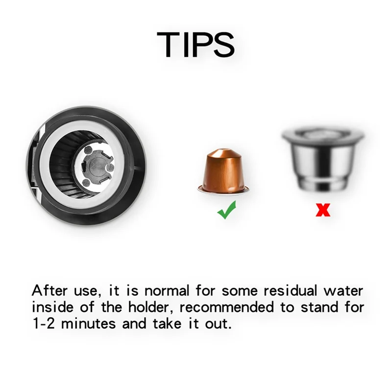 محول القهوة ABDJ لـ Gusto Piccolo XS & Genio S، Mini Me / Lumio Gusto محول كبسولة قابل لإعادة الاستخدام