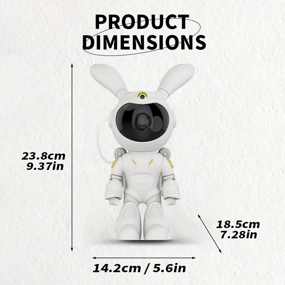 Imagem -04 - Bluetooth Posição em pé Espaço Coelho Projetor Pequena Luz Noturna Luz do Céu Estrelado Projetor do Quarto