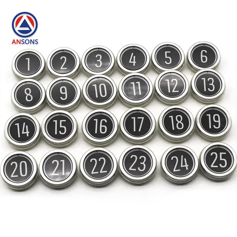 

KDS330 KDS220 Black Glass KONE Elevator Button Circular LOP HOP Car COP Button Ansons Elevator Spare Parts