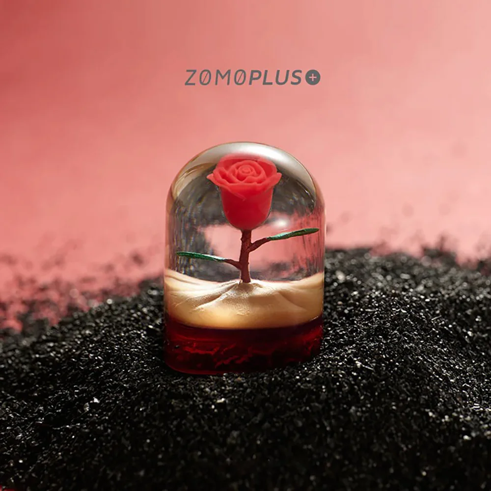 ZOMO PLUS-Teclado mecánico artesanal con estampado 3D de LA Rosa, teclas de Metal de elefante, Pequeño Príncipe, cuento de hadas