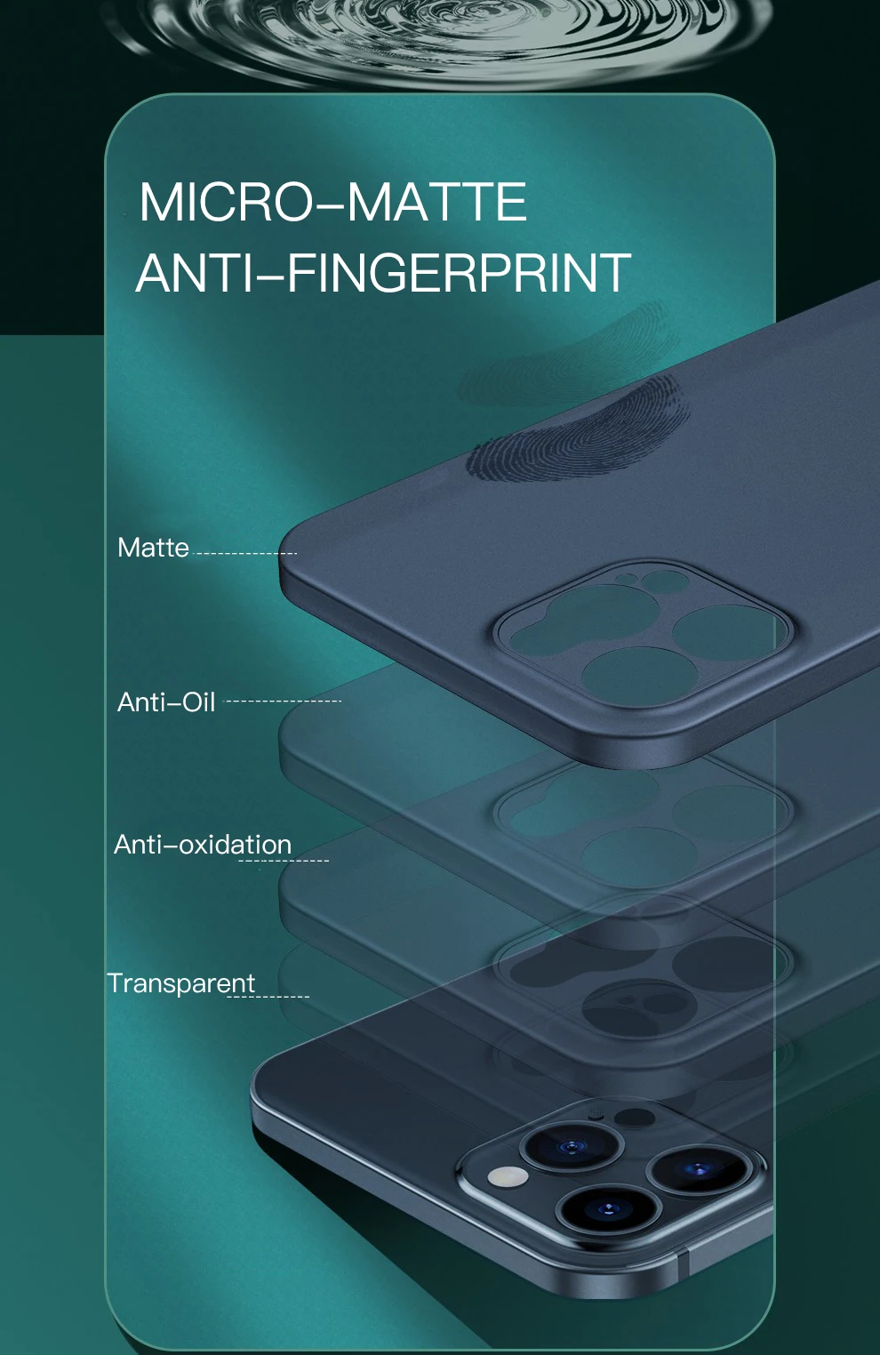 Durchscheinende, ultradünne, matte PC-Hülle für iPhone 11, 12, 13, 14, 15, 16 Pro Max 15 Plus, mattierte Handyhülle – Detail 10