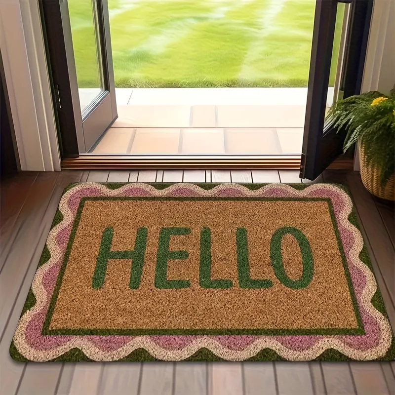 VIKAMA Welcome Doormat Machine Washable Indoor/Outdoor Entrance Mat Front Door Welcome Mat Home Decoration