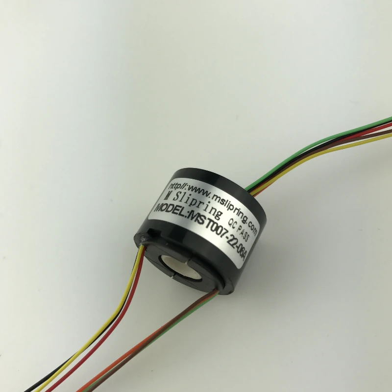 

Hole Dia 7mm 4 6 Circuit 1.5A SlipRing Precision Detector Tachograph Slip Ring Toys Slip Ring Hollow shaft slip ring