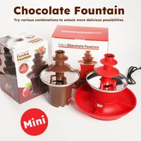 Mini Home Chocolate Fountain, Electric Chocolate Fondue Fountain with Tray Machine for Parties, Stainless Steel, Melts Cheese, Queso, Candy, - Ideal for Festive Parties, Family Friends Events Gathering & Romantic Weddings, Cooking Enthusiasts Gifts