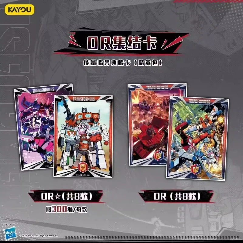 KAYOU Genuine Transformers Episode 1 Elite Pack Energy Critical Collection Card Anime Peripheral Collection Card Toy Gift