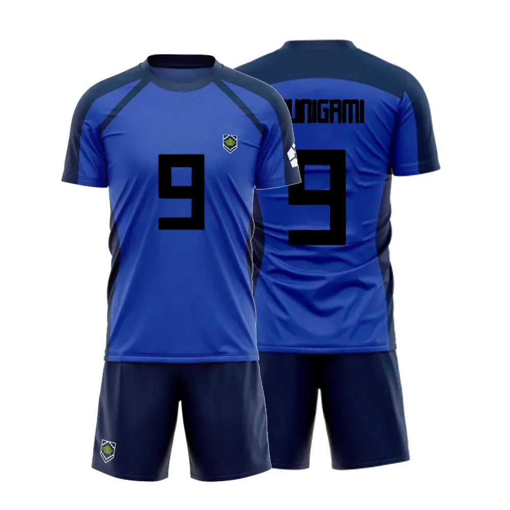 Ensemble de T-shirt à Manches Courtes avec Serrure Bleue, Motif de Futsal, Football, VL, Replika, Club de Football, Cosplay, Maillot Unisexe, Nouvelle Collection 2024