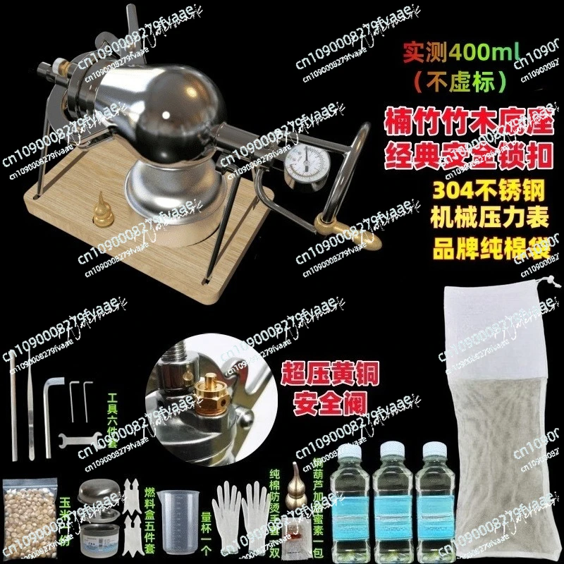 99-1000ML Stainless Steel Mini Popcorn Machine Hand Cranked Retro Style Popcorn MakerGoods in stock