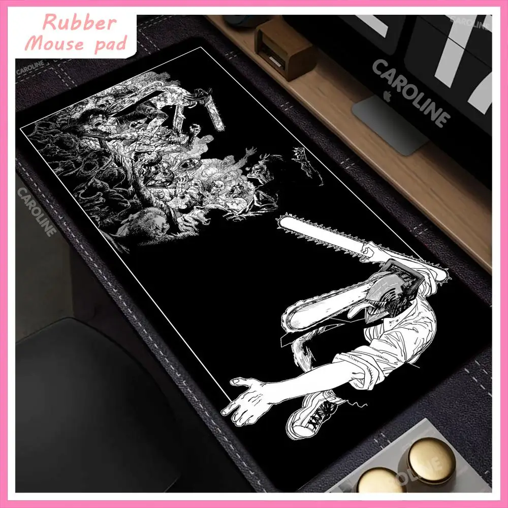 

Chainsaw Man rubber Mousepad Computer Accessories Gamer Keyboard Pad Office Pads Pc Extended Carpet Large Game Mat stable mat