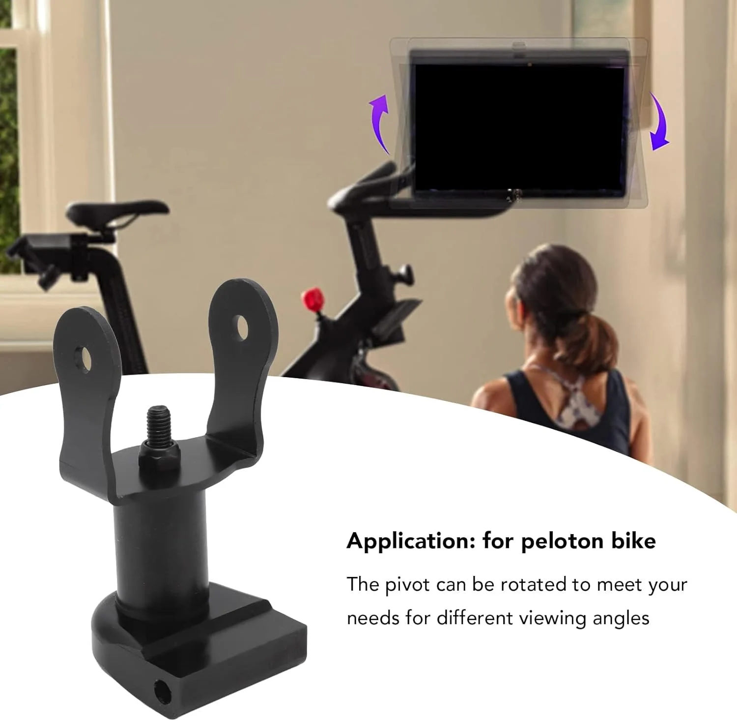 Stationary Bike Whirl Pivot Rotatable Monitor Adjuster for Peloton Bike Screen Enhance Your Workouts with Ease