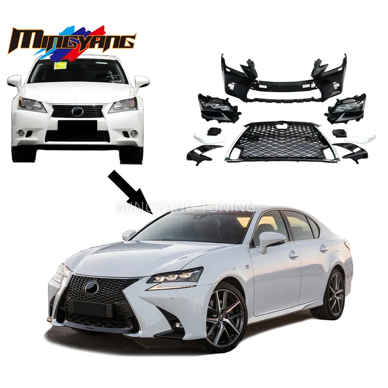 

Car bumpers facelifts body kit for Lexus GS200T GS250 GS300 GS300H GS350 GS450H 2013-2017 upgrade 2018 F sport bodykit