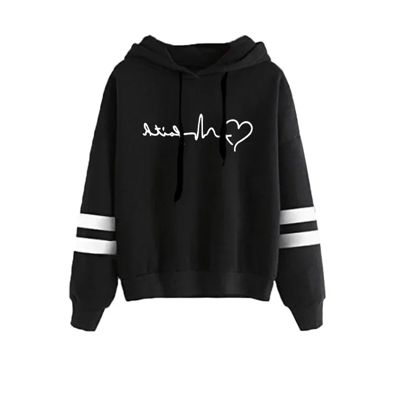 عرض ساخن لعام 2025 كنزات نسائية بقلنسوة عالية الجودة وأكمام طويلة بلوزات خريف/شتاء للسيدات موضة حضرية غير رسمية بلوفر دافئ