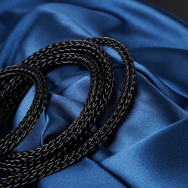 NiceHCK BlackInk 5N OCC+Silver Plated OCC HIFI Earphone Upgrade Cable 3.5/2.5/4.4mm QDC/MMCX/0.78 2Pin Zero HEXA Kima IEM