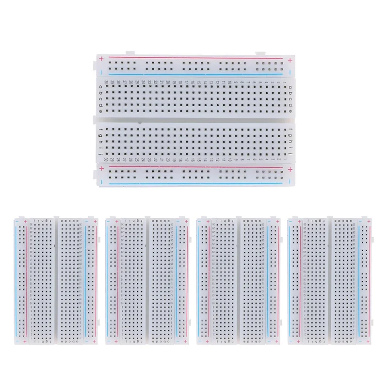 5PCS 400/830 Points Breadboard 830 Points Breadboard MB-102 Solderless PCB Test Board 400 Hole Breadboard MB102 Test Develop DIY image 3
