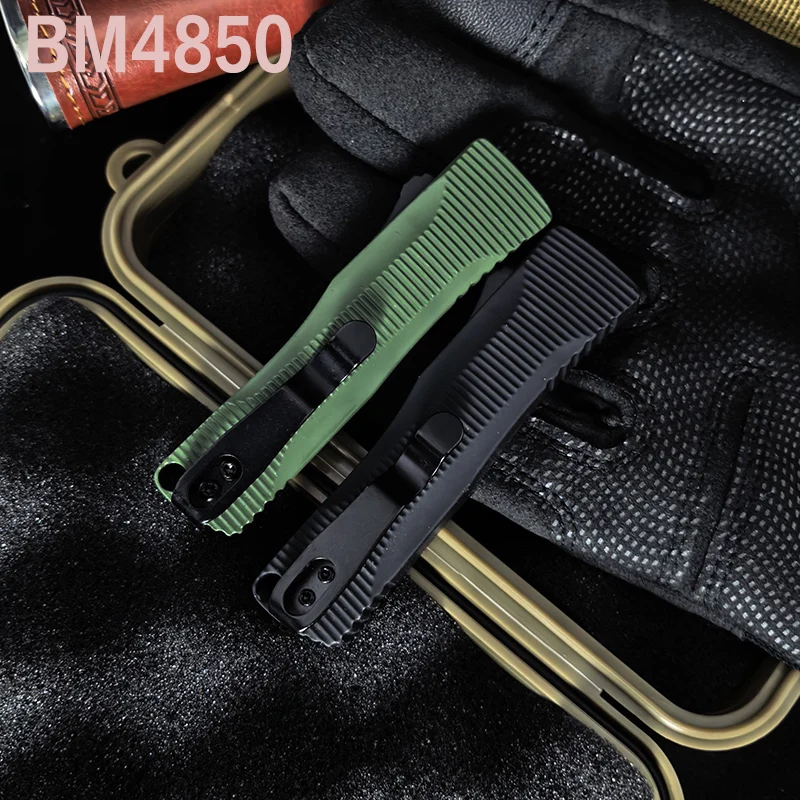 

Мини-нож BM4850 OTF Tech BM, карманные ножи с лезвием S30V, рукоять из цинково-алюминиевого сплава, тактический, для активного отдыха, кемпинга, универсальный инструмент EDC