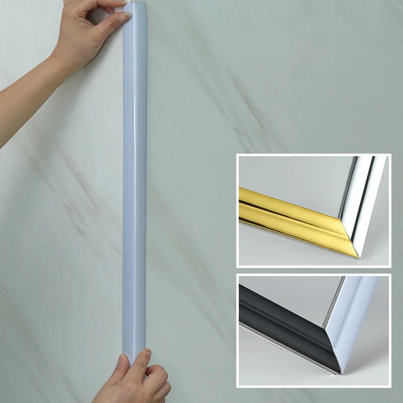 Self Adhesive Pvc Wall Ceiling Corner Protector Skirting Border Sticker Sealing Tape Furniture Edge Guard Anti Collision Strip