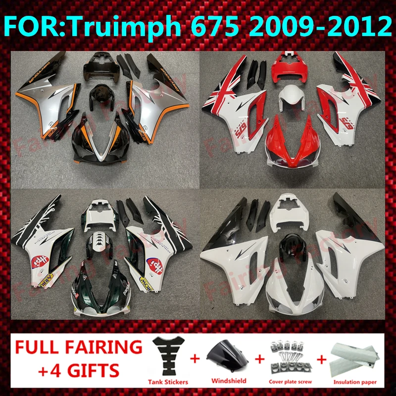 Motorcycle Fairing Set Body Kit fit Plastic For Triumph Daytona 675 2009 2010 2011 2012 Accessories Full fairings Bodywork zxmt