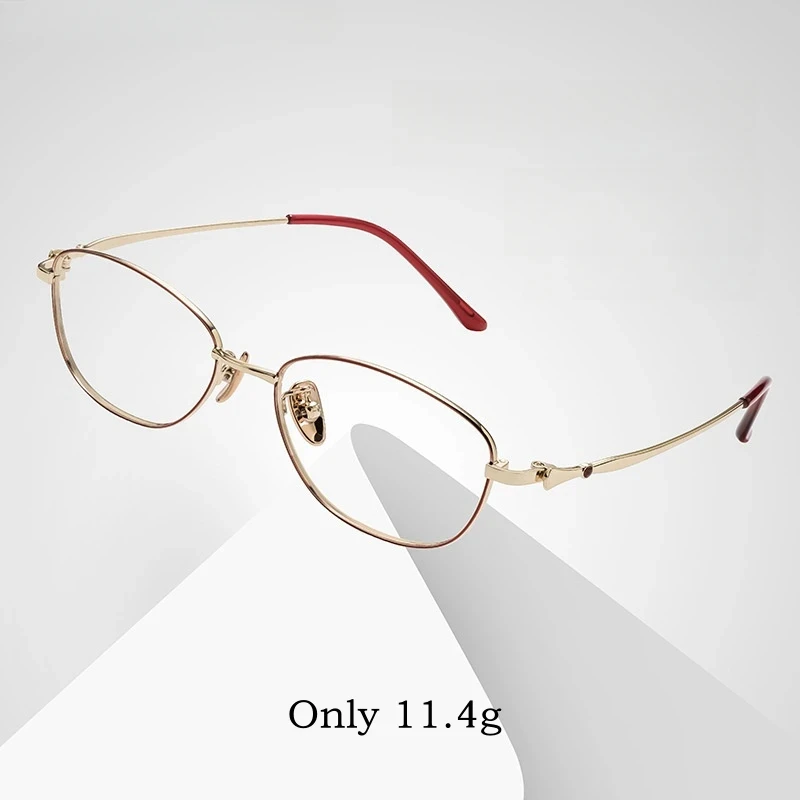 Hyperopia Reading Glasses Frame Ultralight Comfort Alloy Optical Prescription Women's Myopia Eyeglasses Simple Eyeglasses 6112DY