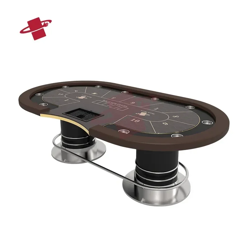 Factory Direct LED Texas Poker Table Baccarat Niuniu Blackjack Gaming Table Customizable Design for Casino Home Use
