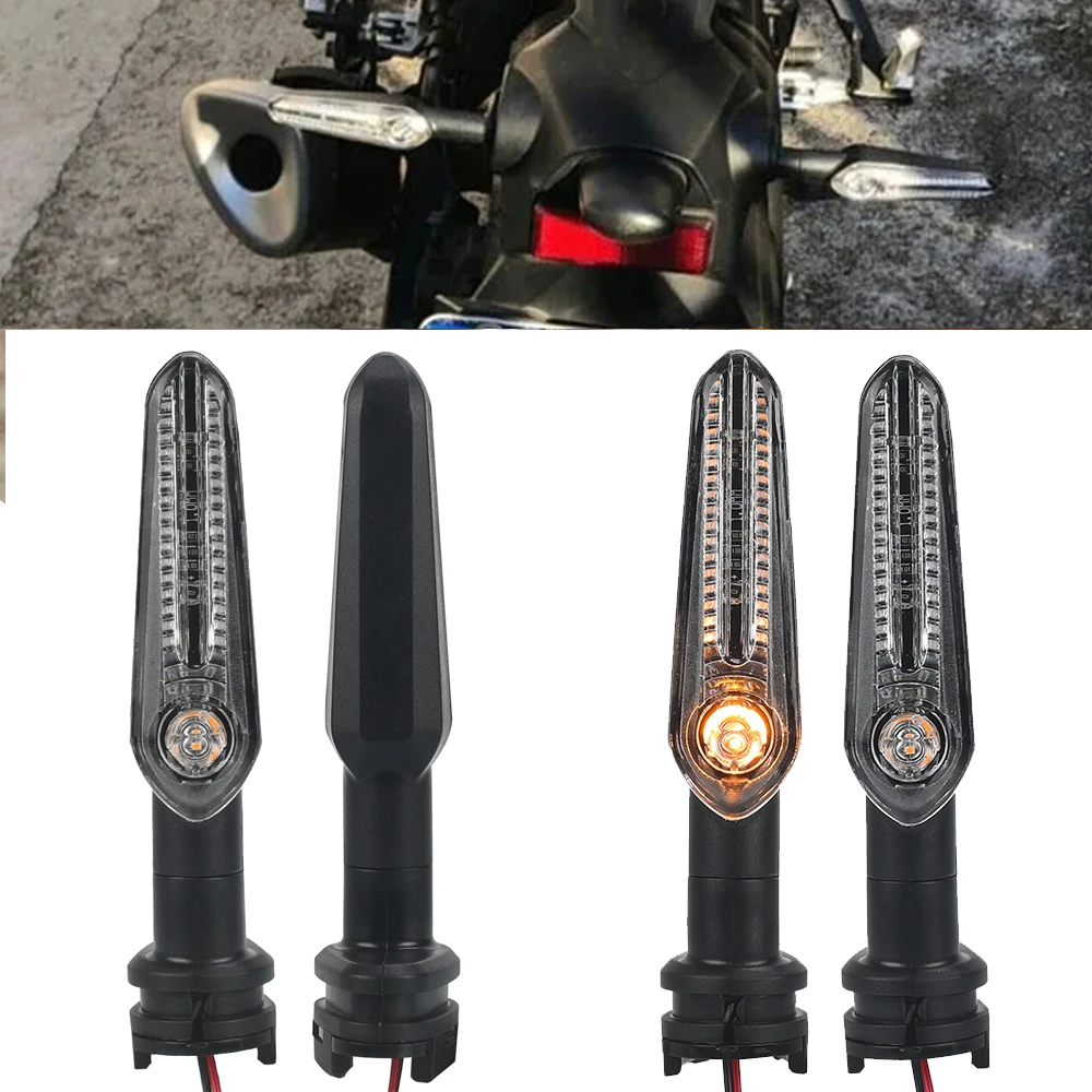 

LED Turn Signal Light Amber Blade Lamp Indicator Blinker For Yamaha FZS V3.0 2018 2019 2020 2021 2022 2023 Flashing Super Bright