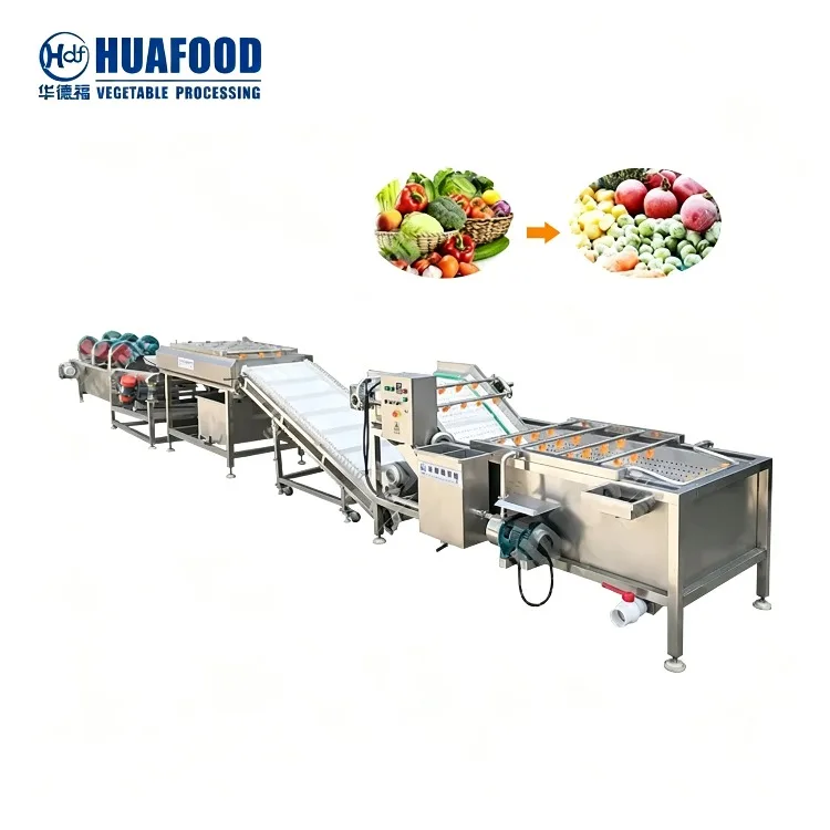 Vortex Mixed Vegetable Carrot Potato Clean Blanching Processing Production Line Leafy Vegetables Washing Drying Line