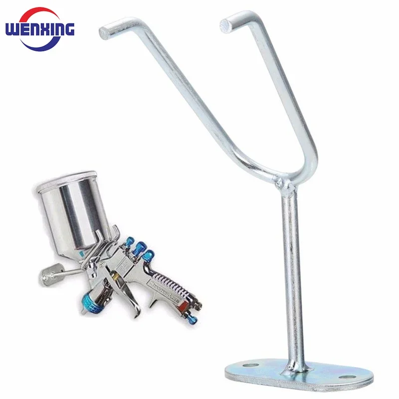 WENXING HVLP Gravity Feed Paint Spray Gun Holder Stand Wall Bench Mount Hook Booth Cup / Fixed bracket