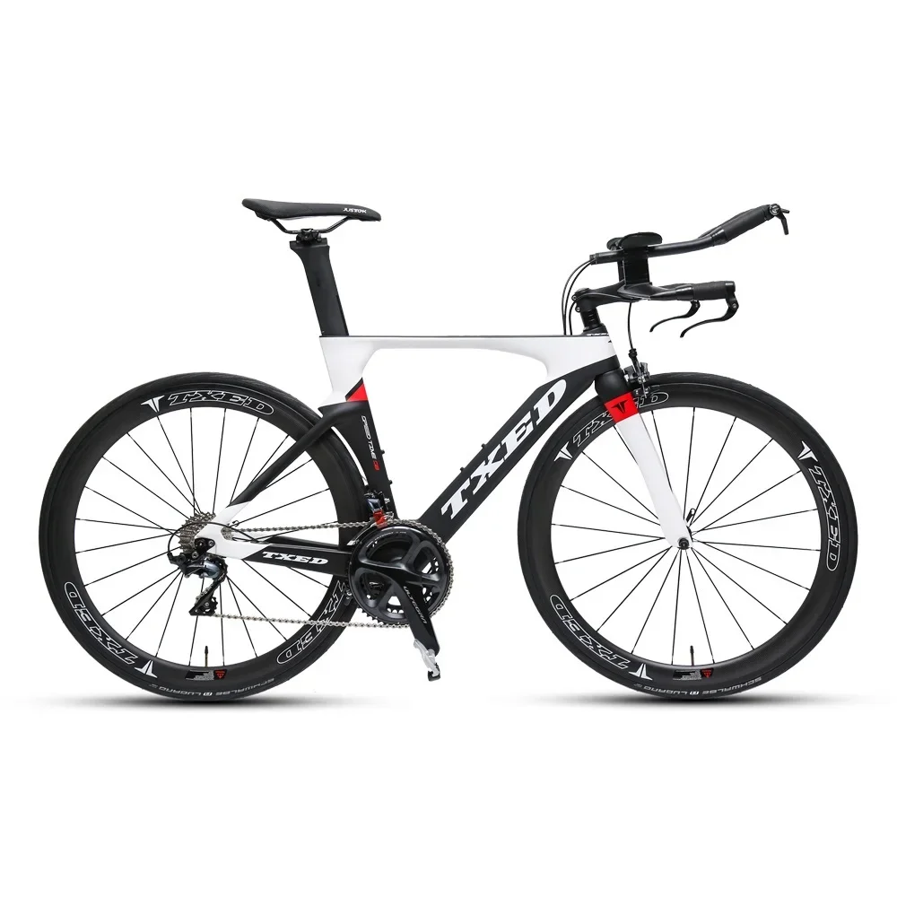 TXED 28'' High Quality Carbon Fibre Road Bike With 22 Speeds Electric Hybrid Road Bicycle Featuring Hydraulic Disc Brake