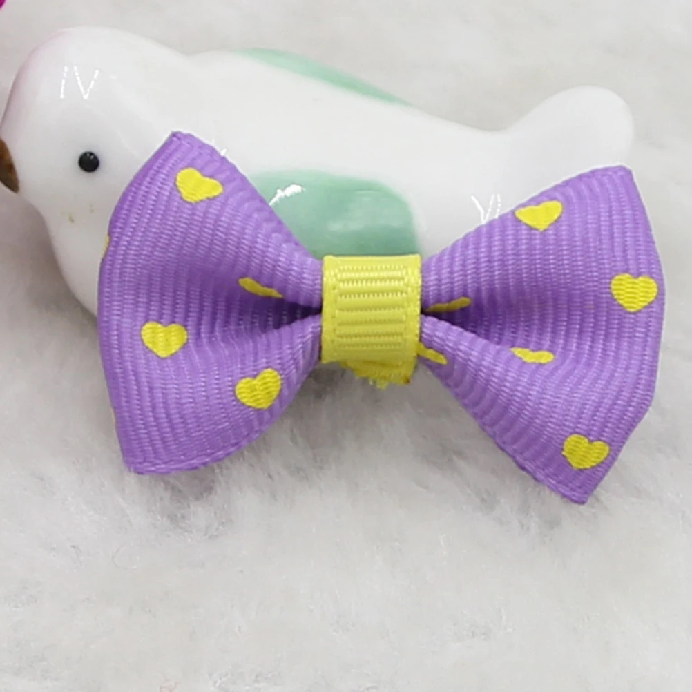 

50pcs Ribbon Bows Kids H made Hair Clips Fresh Patterns DIY Fabrics Crafts Bowknot Accessories Toddler Girl Pet Gifts