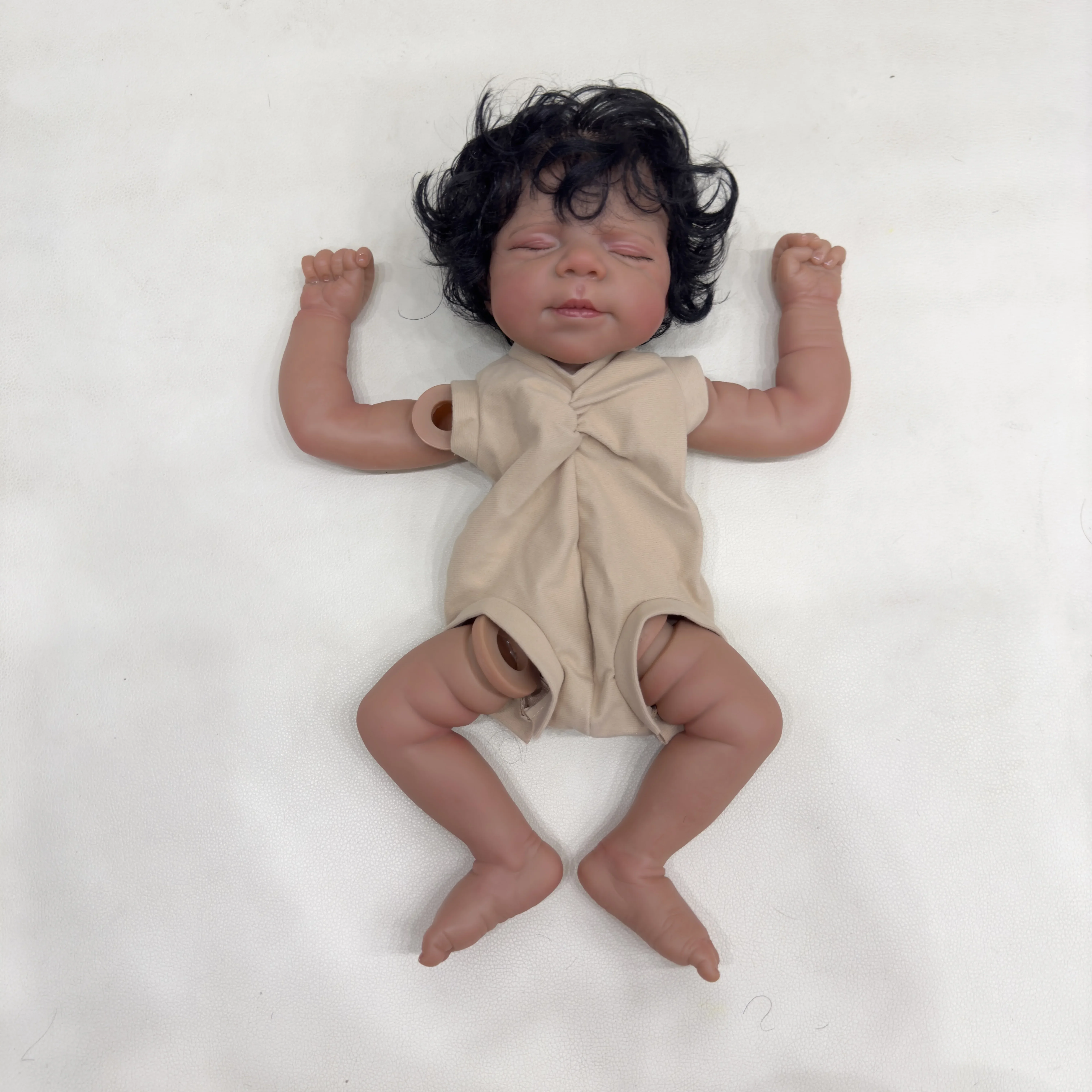 NPK 19inch  Pascale Lifelike Reborn Doll Kit Painted Doll Kit Unfinished Doll Parts with Hand Root Hair