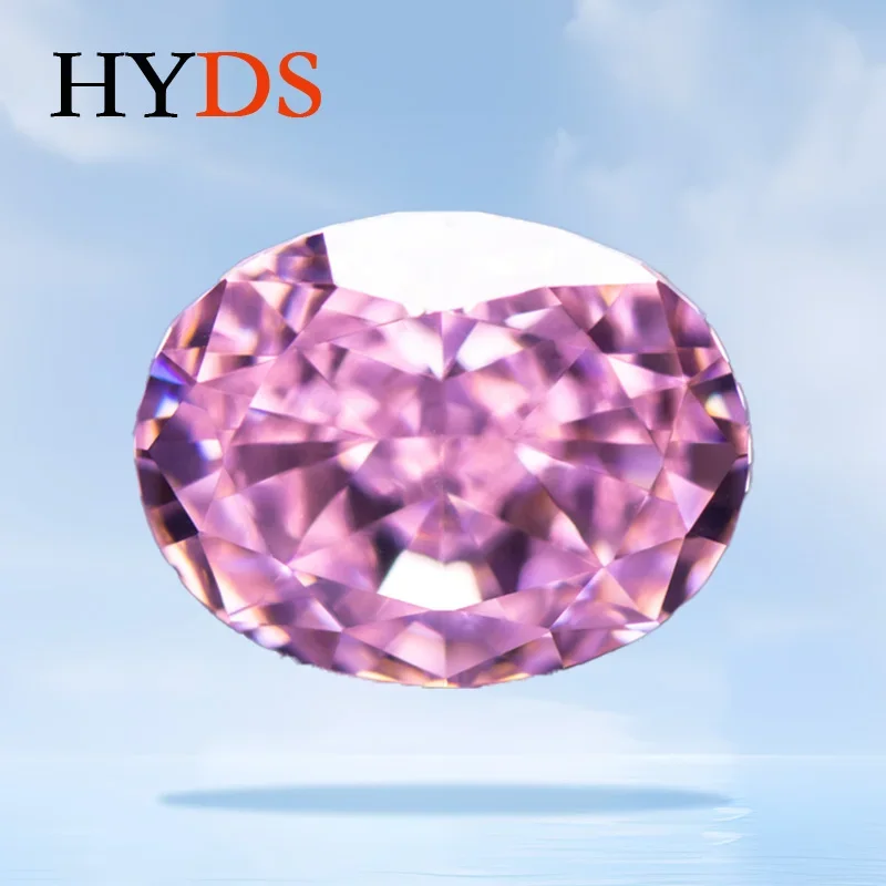 

Cubic Zirconia Pink Color Crushed Ice Cut Oval Shape Charms Beads for DIY Jewelry Making Rings Pendant Materials No Certificate