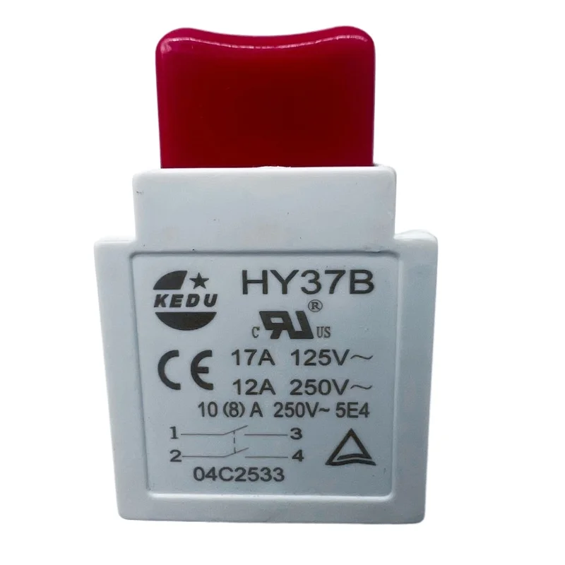 Image of KEDU HY37B 17A/125V 12A/250V Elektrowerkzeugschalter für Rasenmäher, Kreissägeschalter, Gartenwerkzeuge