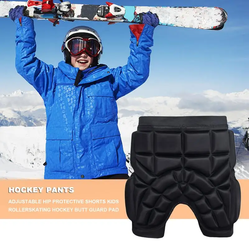 Padded Skating Shorts Adjustable Sports Shorts With Impact Guard Sticky Fastening Crash Guard Shorts For Skiing Skateboarding