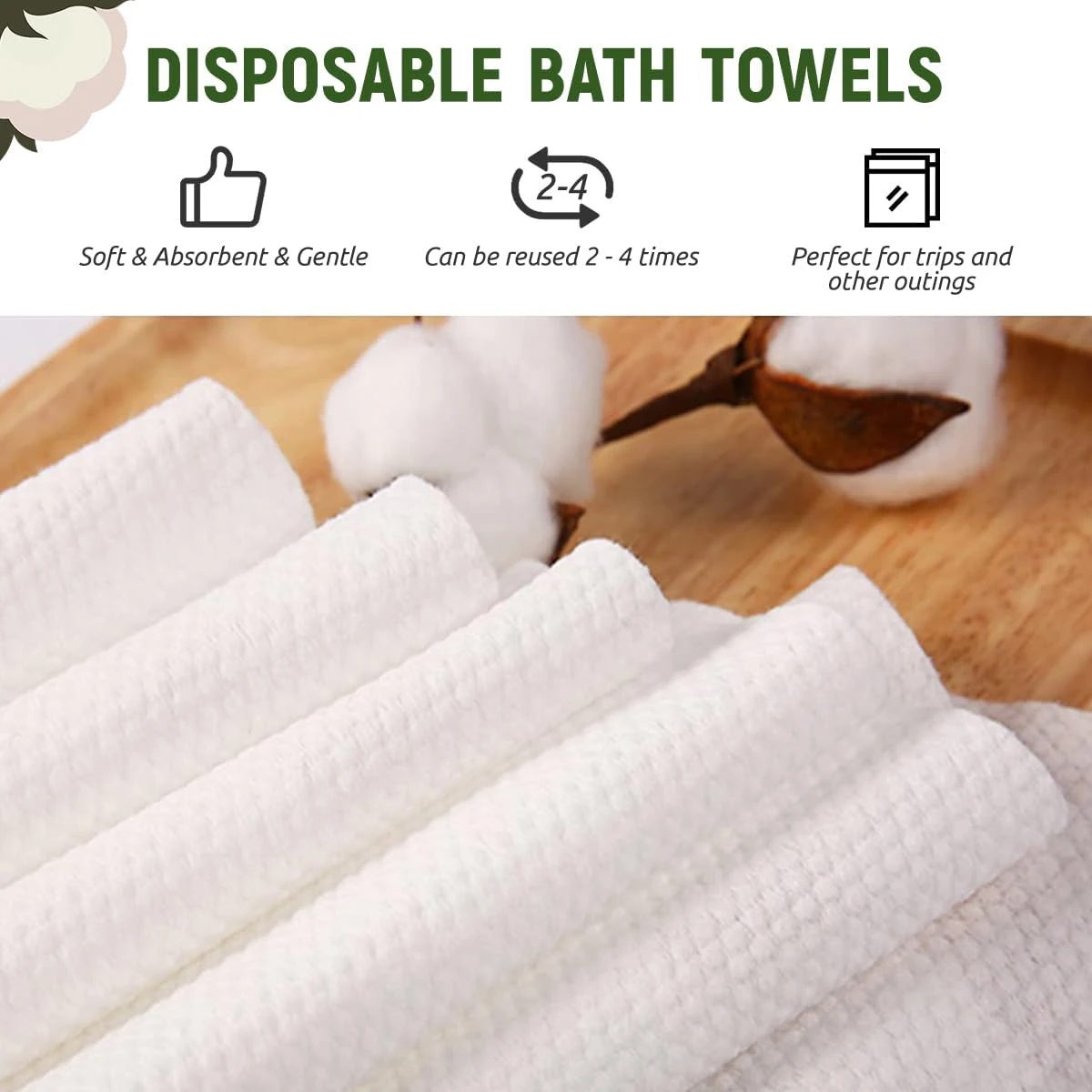 Disposable Compressed Bath Towel Travel Towel Soft Quick Dry Portable Spa Gym Hotel Home Bathroom Cleaning Towel Skin Friendly