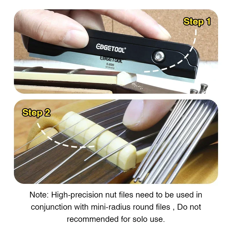 Gauged Nut Slotting File Set for Banjo Electric & Acoustic Guitar String Action Adjustment Repair Guitar Making Tools