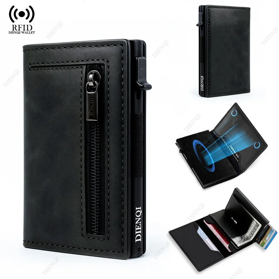 

Rfid Тонкий зажим для денег Держатель кредитной карты Кошельки Мужские мини-сумочки Зажимы для карт Чехол Кожаный магнитный кошелек для монет Ручная сумка для мужчин