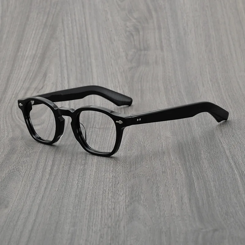 Korean Stars same style Japanese handmade acetate glasses frame men's retro big face eyewear myopia glasses black eyeglasses